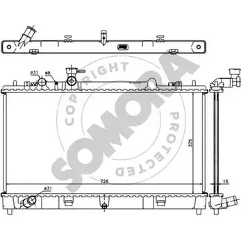 Радиатор охлаждения двигателя SOMORA 3BK79D H4G Q6 1418464029 161340A изображение 0