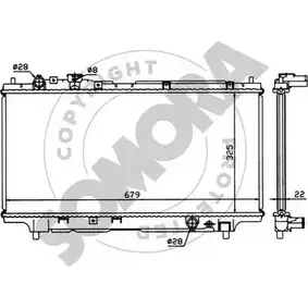 Радиатор охлаждения двигателя SOMORA SACPN M38GT P 162440 1418464083 изображение 0