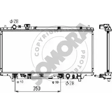 Радиатор охлаждения двигателя SOMORA V7CBSC 162440A FWW1 T 1418464084