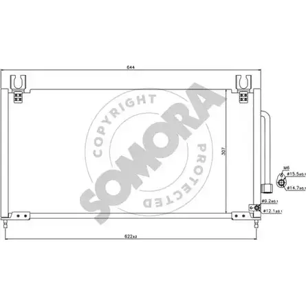 Радиатор кондиционера SOMORA IKPA1 BL 162460B W431HBP 1418464090 изображение 0