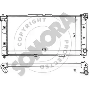 Радиатор охлаждения двигателя SOMORA GL FF1 7EO62P 1418464224 164240 изображение 0