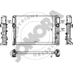 Радиатор охлаждения двигателя SOMORA 6GQPL U1 FAX 1418464611 170843 изображение 0