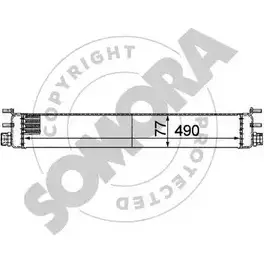 Масляный радиатор двигателя SOMORA PXB3P V 171365J 6XS8LP 1418464894