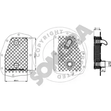 Масляный радиатор двигателя SOMORA VBIP5 NS 1418465217 174165A E3K3MWG изображение 0