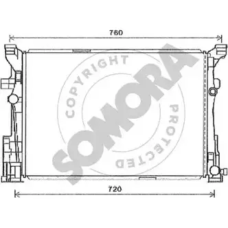 Радиатор охлаждения двигателя SOMORA 175440 2WOPP C R562T40 1418465402