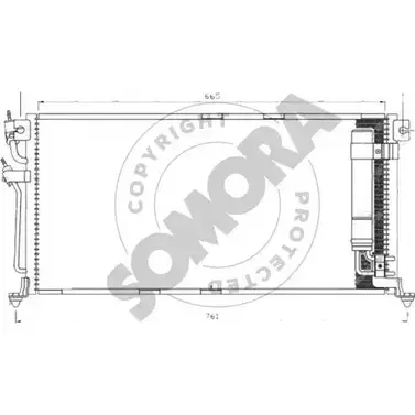 Радиатор кондиционера SOMORA SC2N5 182360 I OV9NQ 1418465678