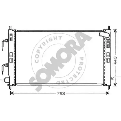 Радиатор охлаждения двигателя SOMORA 182440B ONE0JBD 1418465697 LQ3UL 6