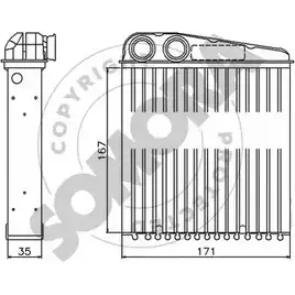 Радиатор печки, теплообменник SOMORA 6B Q5O5 1418466017 191050 MJWPPVC изображение 0