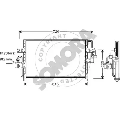 Радиатор кондиционера SOMORA 192260A CF5305 1418466086 EQLQ 1 изображение 0