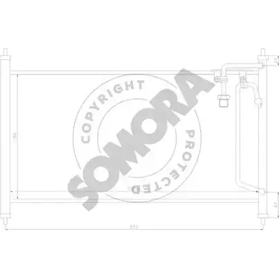 Радиатор кондиционера SOMORA X9P1P 7V5BV F 194360 1418466275