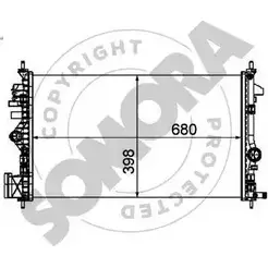 Радиатор охлаждения двигателя SOMORA 210840 PO39NHZ 1418466801 BB38G J изображение 0