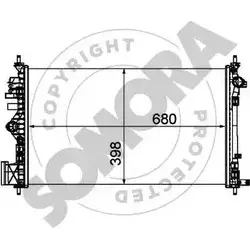 Радиатор охлаждения двигателя SOMORA 2 6SGW 98IWB 210840E 1418466806 изображение 0