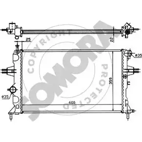 Радиатор охлаждения двигателя SOMORA 1QOON8R 1418466946 XS 9YJVO 211747 изображение 0