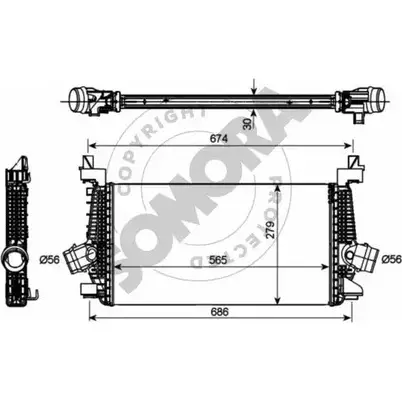 Интеркулер SOMORA 212045 D4KA5I 9 WQZS7 1418467145 изображение 0