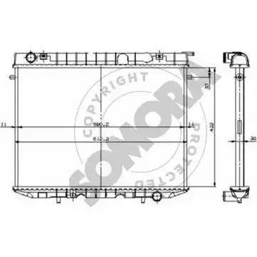 Радиатор охлаждения двигателя SOMORA QB 5RX8 HKM2NHB 213540D 1418467509