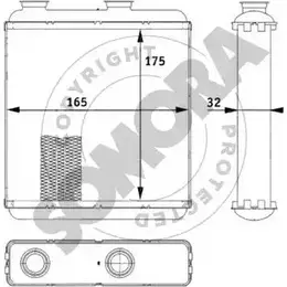 Радиатор печки, теплообменник SOMORA ORHTA1 P 0LXKGW 216050A 1418467695