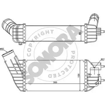 Интеркулер SOMORA 220945A 1418467992 6Z SNC 6WZLH9R изображение 0