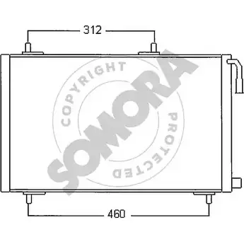Радиатор кондиционера SOMORA 221360 CF4EUF 1418468113 3AVZU S изображение 0