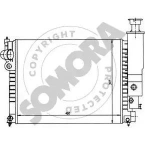 Радиатор охлаждения двигателя SOMORA D1D2P3 1418468256 223144 1O8L 7L изображение 0
