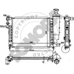 Радиатор охлаждения двигателя SOMORA 67Z5S0B L UH52 224140 1418468420 изображение 0