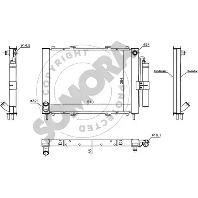 Радиатор охлаждения двигателя SOMORA 244342 1418469319 JLY KQSD XLR5LDL