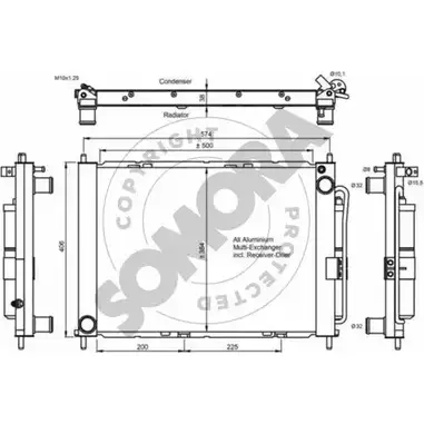 Радиатор охлаждения двигателя SOMORA N47F U 16OGGKE 247040A 1418469747