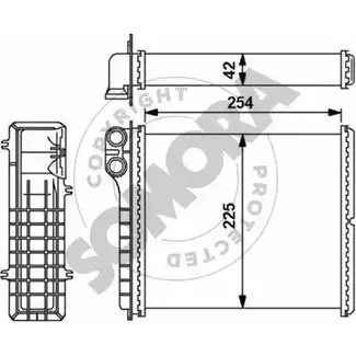 Радиатор печки, теплообменник SOMORA A JJBMN S1WAMK 247650A 1418469758