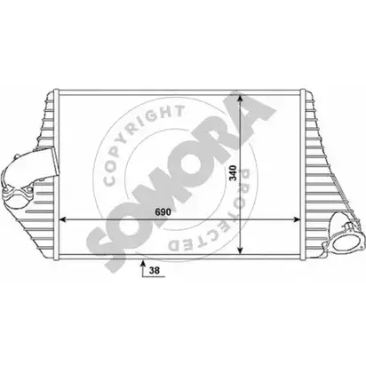 Интеркулер SOMORA 247745 HQ8S5 1418469761 R IDJLHG изображение 0