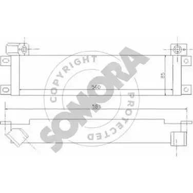 Масляный радиатор двигателя SOMORA 1418469768 W1 HXE98 29JH7 247765 изображение 0