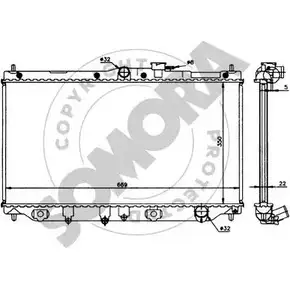 Радиатор охлаждения двигателя SOMORA 1418469863 261040 BR 1VT 0HTY9C5 изображение 0