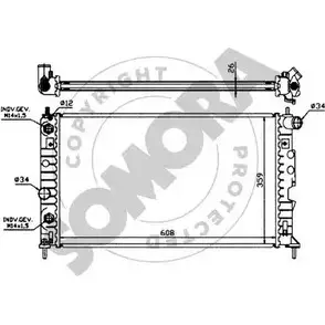 Радиатор охлаждения двигателя SOMORA MJR8 XB 272142 1418469994 7G32BP2