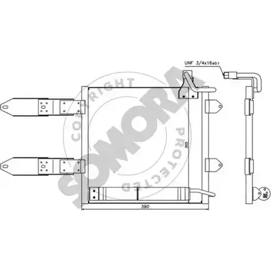 Радиатор кондиционера SOMORA 282060A 1418470360 D5Y N0Z VSLMO0 изображение 0