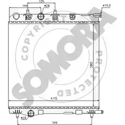 Радиатор охлаждения двигателя SOMORA N9XA 4 1418470396 YM2S5K 290140A