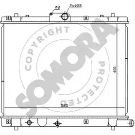 Радиатор охлаждения двигателя SOMORA 1418470783 YV7HKQ 301740A 8X TOO изображение 0