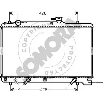 Радиатор охлаждения двигателя SOMORA 302040E F6 LK7 38IIW 1418470805 изображение 0
