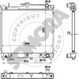 Радиатор охлаждения двигателя SOMORA ALBBQQ 1418470897 OV7 PZ 307540A изображение 0