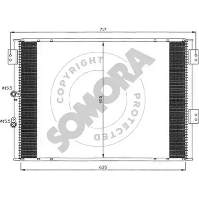 Радиатор кондиционера SOMORA 319160 AGCW 2X7 1418471894 A6QWD изображение 0