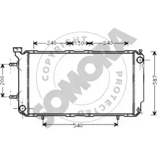 Радиатор охлаждения двигателя SOMORA 1418472056 YG2MP 1 WZ2TNE 332040A изображение 0