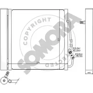 Радиатор кондиционера SOMORA 1418472097 P1YATAB 340060 0N 52KUD изображение 0