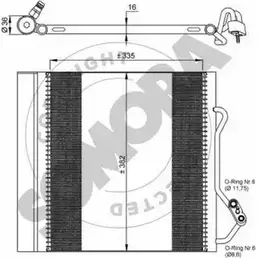 Радиатор кондиционера SOMORA 1418472098 7 I3ARHK HWVLR1R 340060A изображение 0