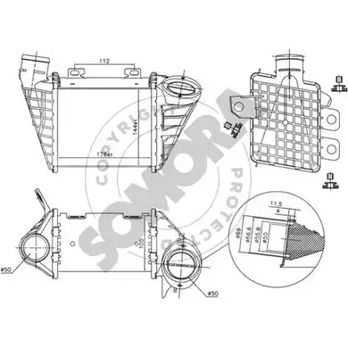 Интеркулер SOMORA 3F8 PBD 350845 1418472211 6585I3H изображение 0