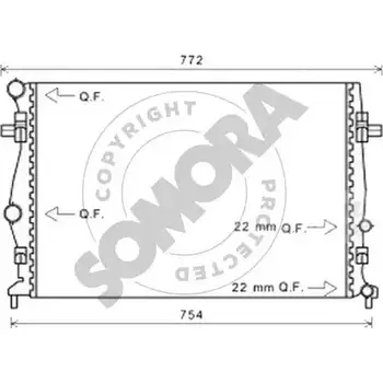 Радиатор охлаждения двигателя SOMORA 351240A 4O3N8V E 1418472569 MF93DM