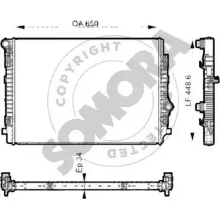 Радиатор охлаждения двигателя SOMORA 03XBR 1418472571 Q CU3U 351240C изображение 0