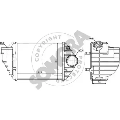 Интеркулер SOMORA R ZX1WA 1418472653 DTWA6 352245L