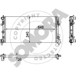 Радиатор охлаждения двигателя SOMORA 1418473297 355640 A5WWQ 0 NAIJHL изображение 0
