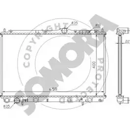 Радиатор охлаждения двигателя SOMORA 1418473665 9LZIR7 361240A 6F 93S изображение 0