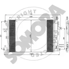 Радиатор кондиционера SOMORA VCIX5BA 1418473884 364060A VHS8 W
