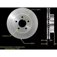 Тормозной диск ALLMAKES IKEUOF8 TQJOT MT 52128247B 1418522049