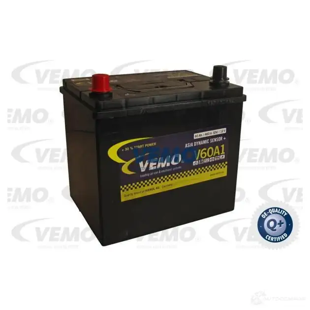 Аккумулятор 60 ач прямая 450 а 12 в 230x170x220 VEMO 1652509 560069042 V991700341 60 Ah