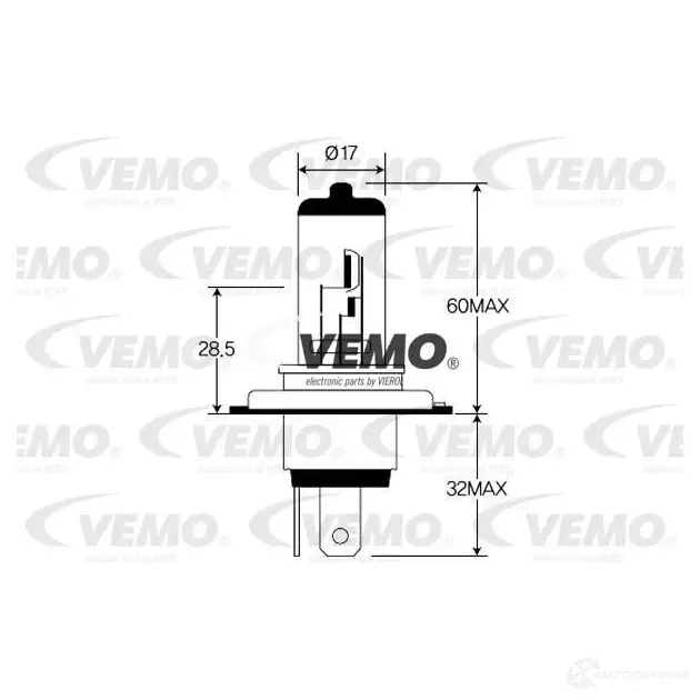 Галогенная лампа VEMO VG 66Y6 4046001575723 1652803 V99-84-0007 изображение 3